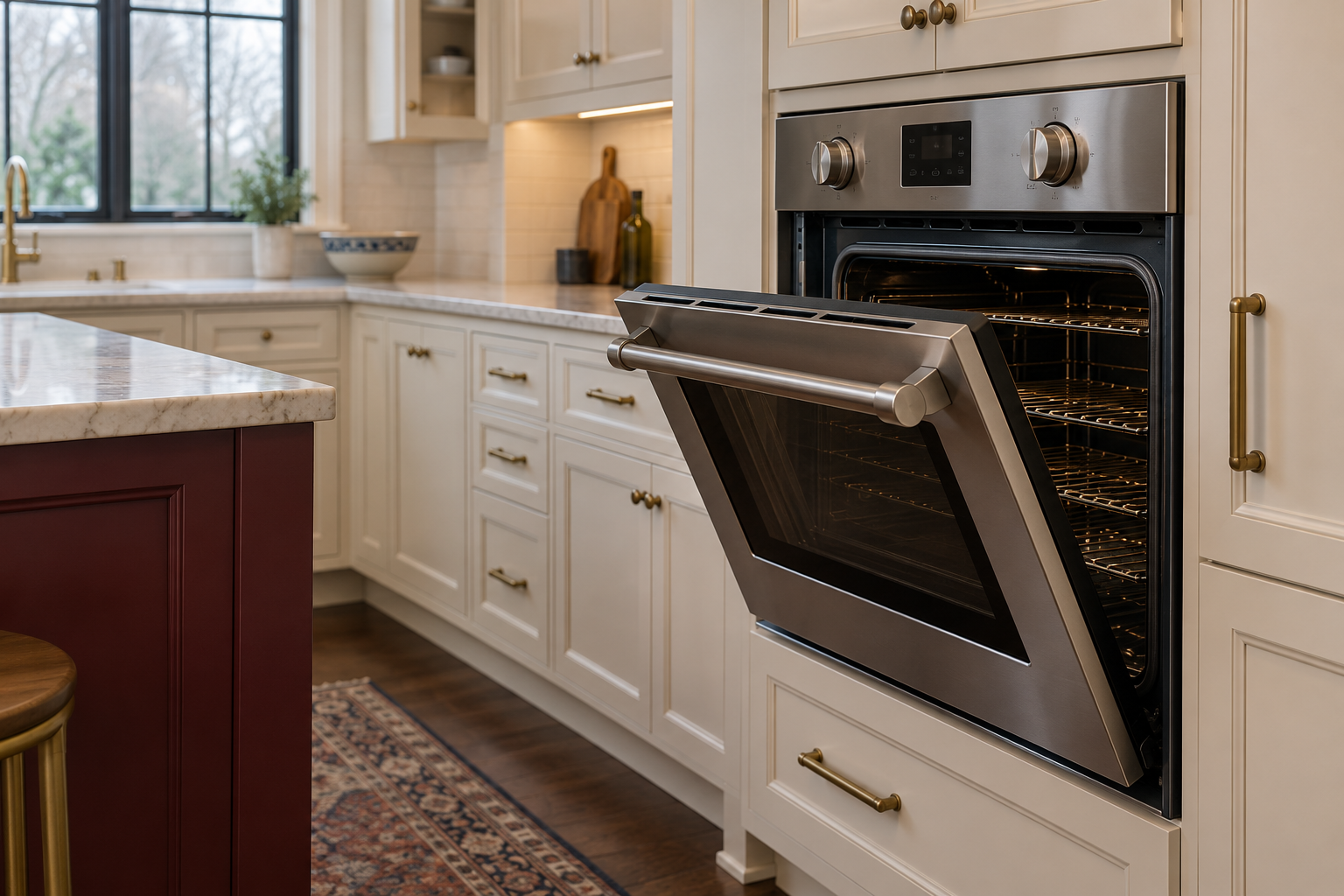 Illustrative Viking oven in a residential kitchen — AI image for Viking Repair Pelham Manor