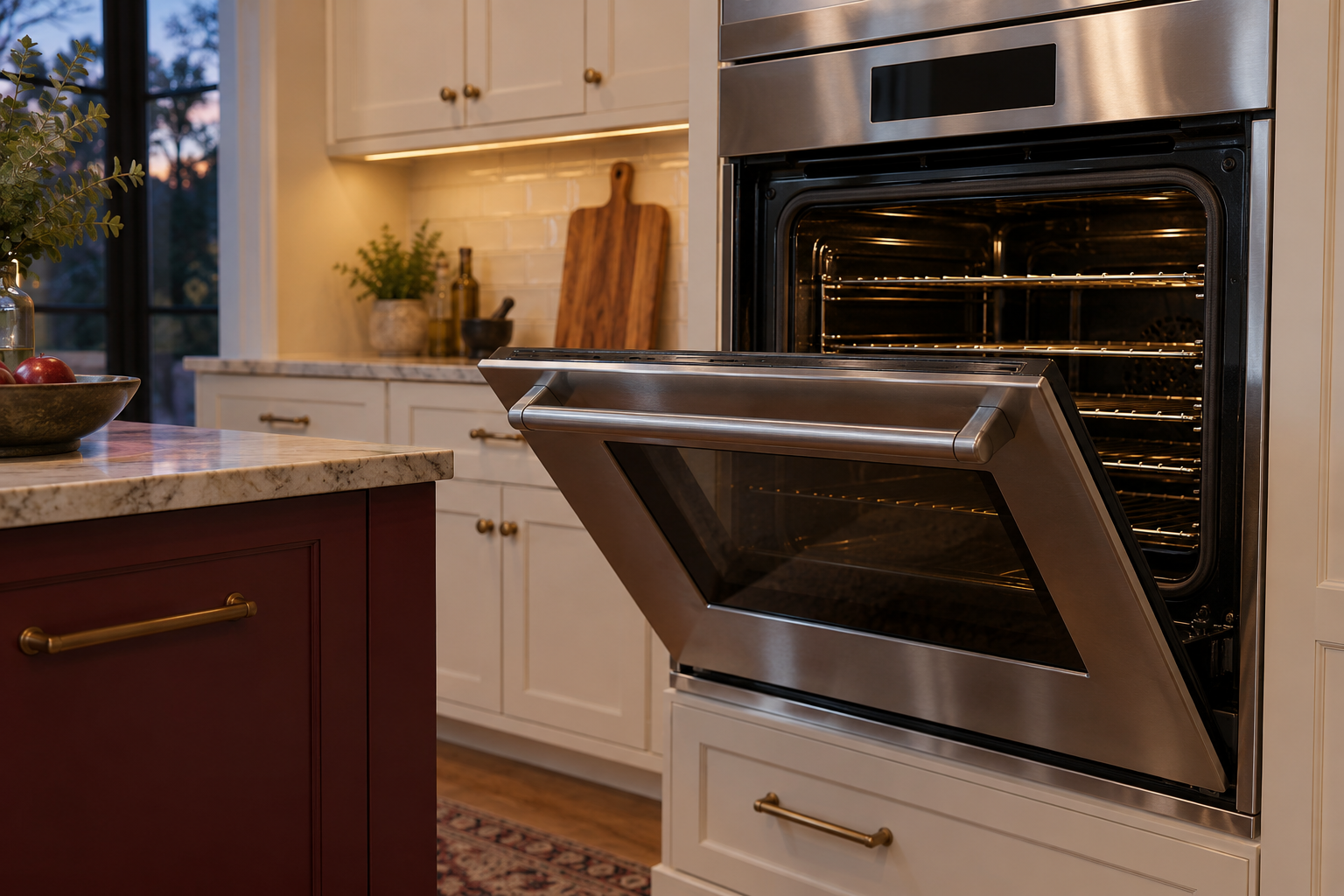 Illustrative Wolf oven in a residential kitchen — AI image for Viking Repair Pelham Manor